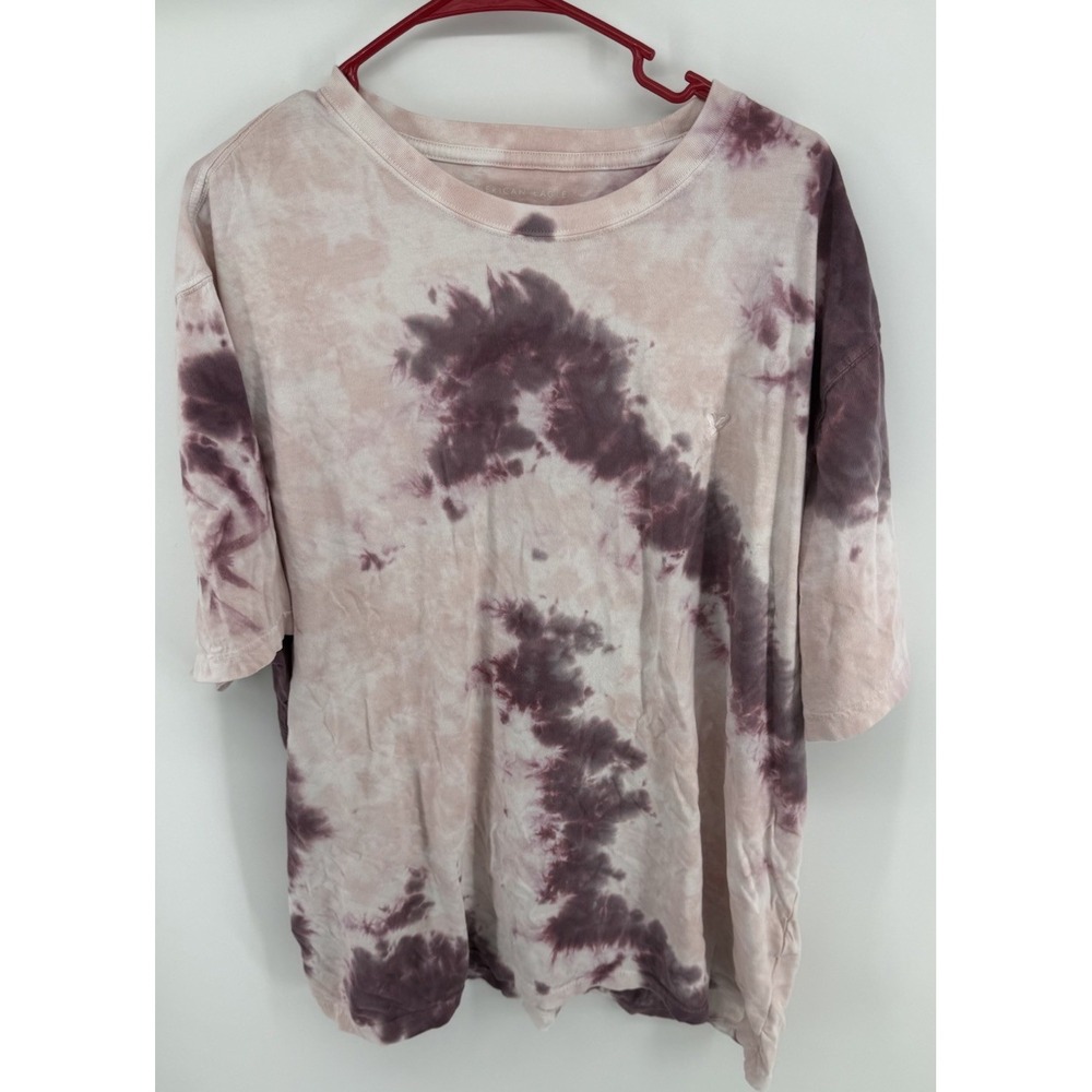 American Eagle Super Soft Tie Dye T-Shirt Men XXXL 3XL Pink Purple Cotton